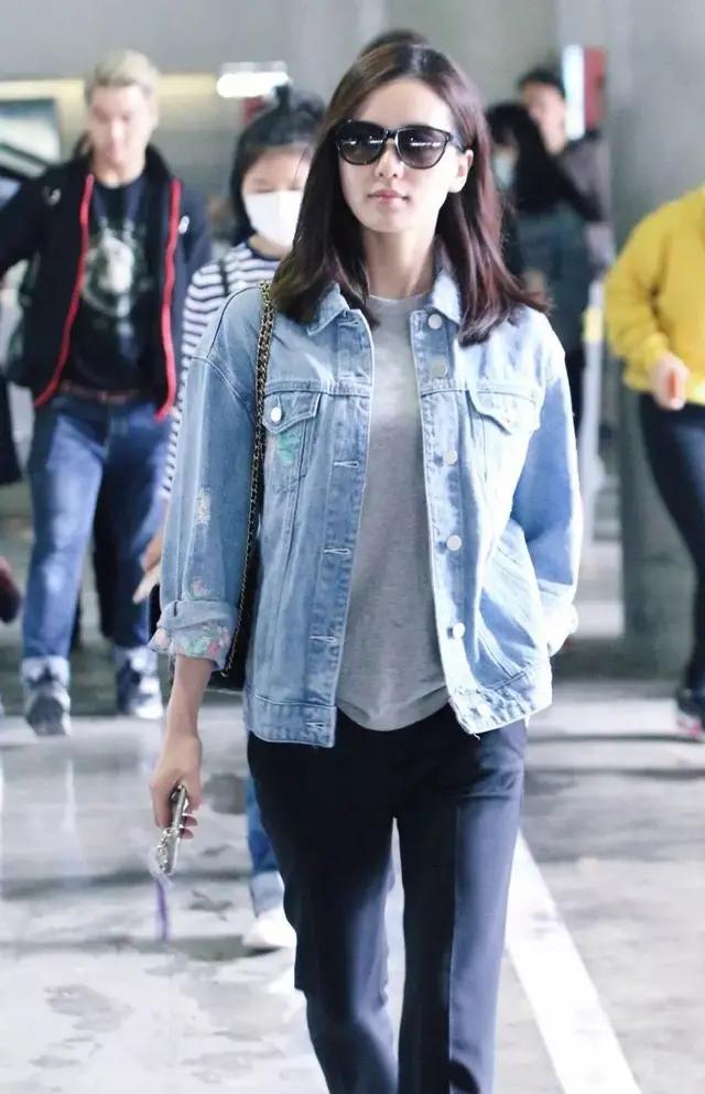 刘诗诗强势回归且美出新高度,元气牛仔外套穿搭,活力感满满