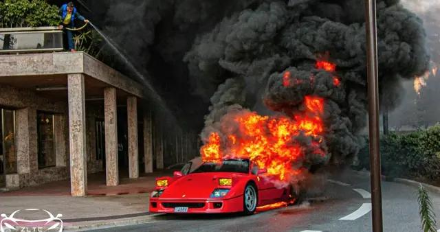 火烧法拉利F40，看残骸已无维修价值，为什么车主要坚持修复？