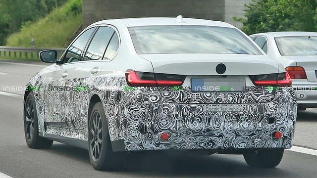 预计2022年国产/基于长轴版打造 宝马3系纯电动版最新谍照