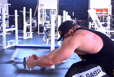 正文     保持动作1-2秒,然后背阔肌发力控制重量回到起点,重复.