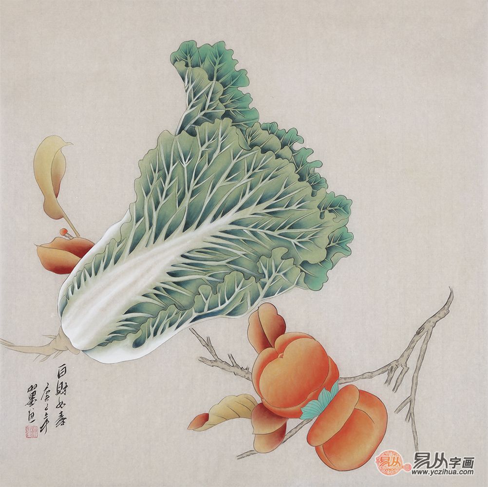 国画里有着吉祥寓意的果蔬,你喜欢哪种