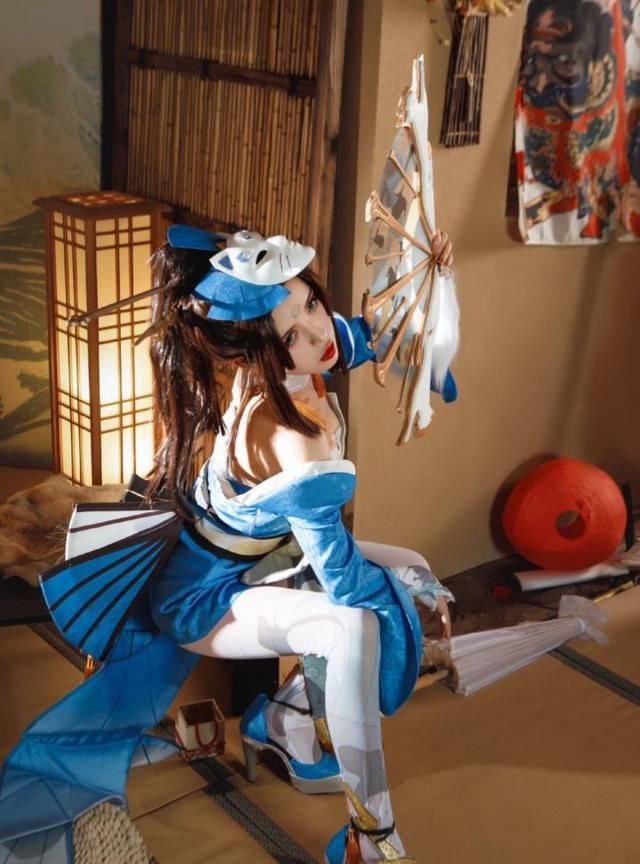 王者荣耀女cos 火舞,王者荣耀女cos CoC 可爱猫咪神仙姐姐阿柒王者荣耀不知火舞魅语cos