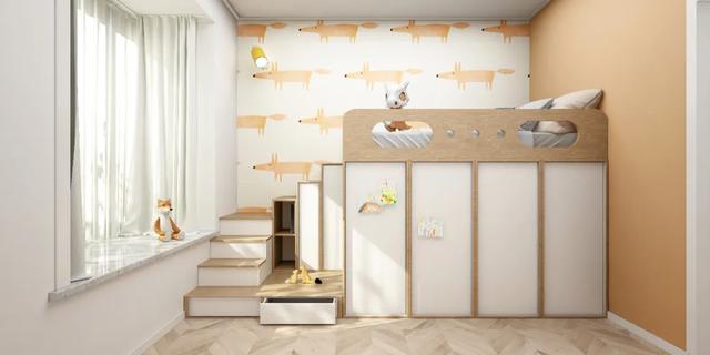 114㎡清新北欧风格婚房装修,弧形元素甜蜜升级