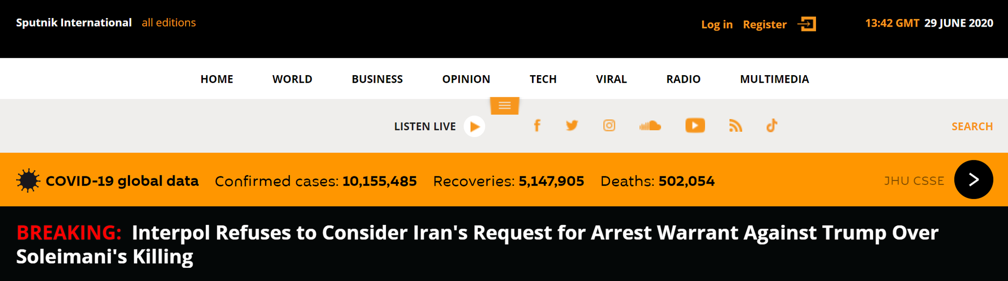 国际刑警组织拒绝协助逮捕特朗普：不考虑伊朗的任何请求