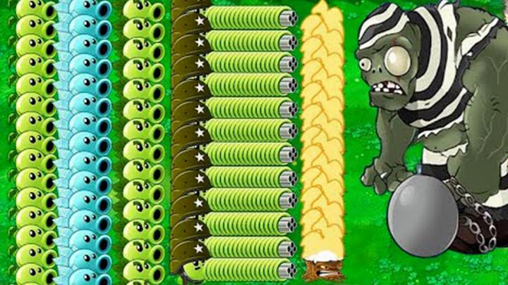 植物大战僵简笔画,画植物大战僵尸中的的多管豌豆射手