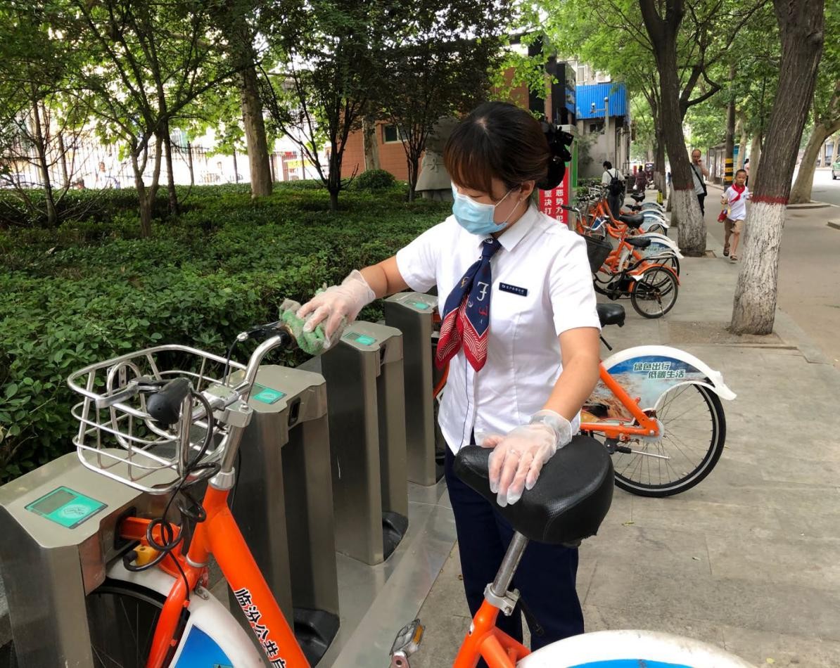 做好疫情防控 助力绿色出行——交行临汾解放路支行开展公益活动