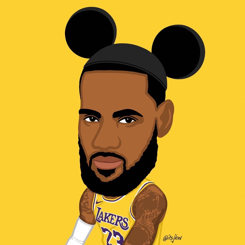 nba球星卡通形象照!詹姆斯大耳朵,莱昂纳德大手,利拉德戴表