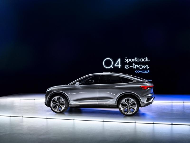 续航500公里，6.3秒破百，奥迪Q4 Sportback e-tron概念车亮相