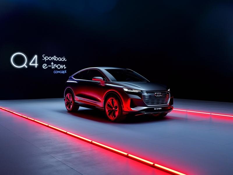 续航500公里,6.3秒破百,奥迪Q4 Sportback e-tron概念车亮相
