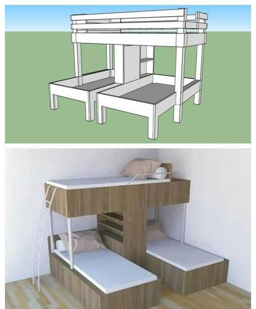 家有3胞胎，听设计师建议这样设计儿童房，一间房轻松放下3张床