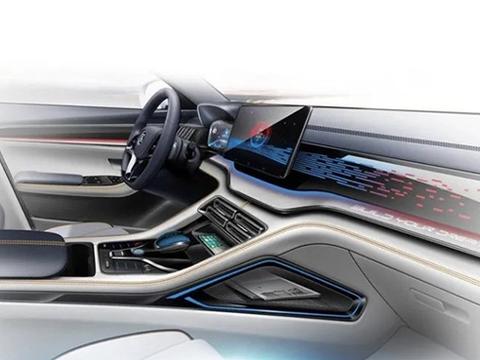 细节披露/双层中控台 比亚迪宋PLUS内饰效果图曝光