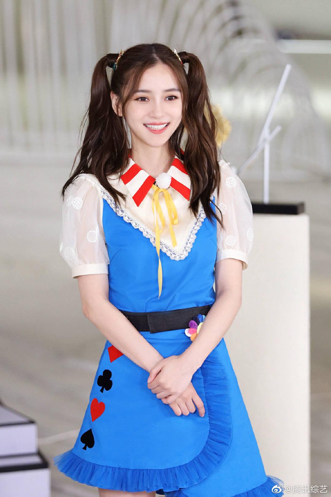 angelababy双马尾辫,angelababy马尾辫 双马尾更是俏皮可爱,鬼马搞怪~|angelababy|奔跑吧