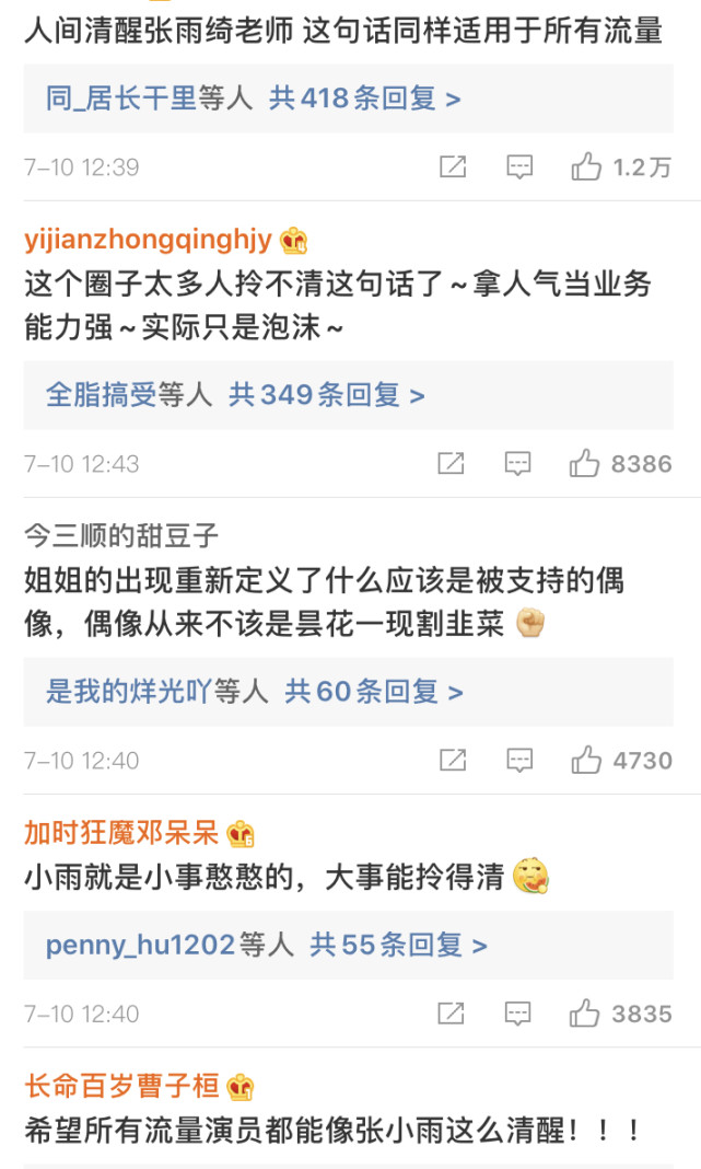 人间清醒张雨绮,不能够只靠人气,但获得第一名同样被质疑