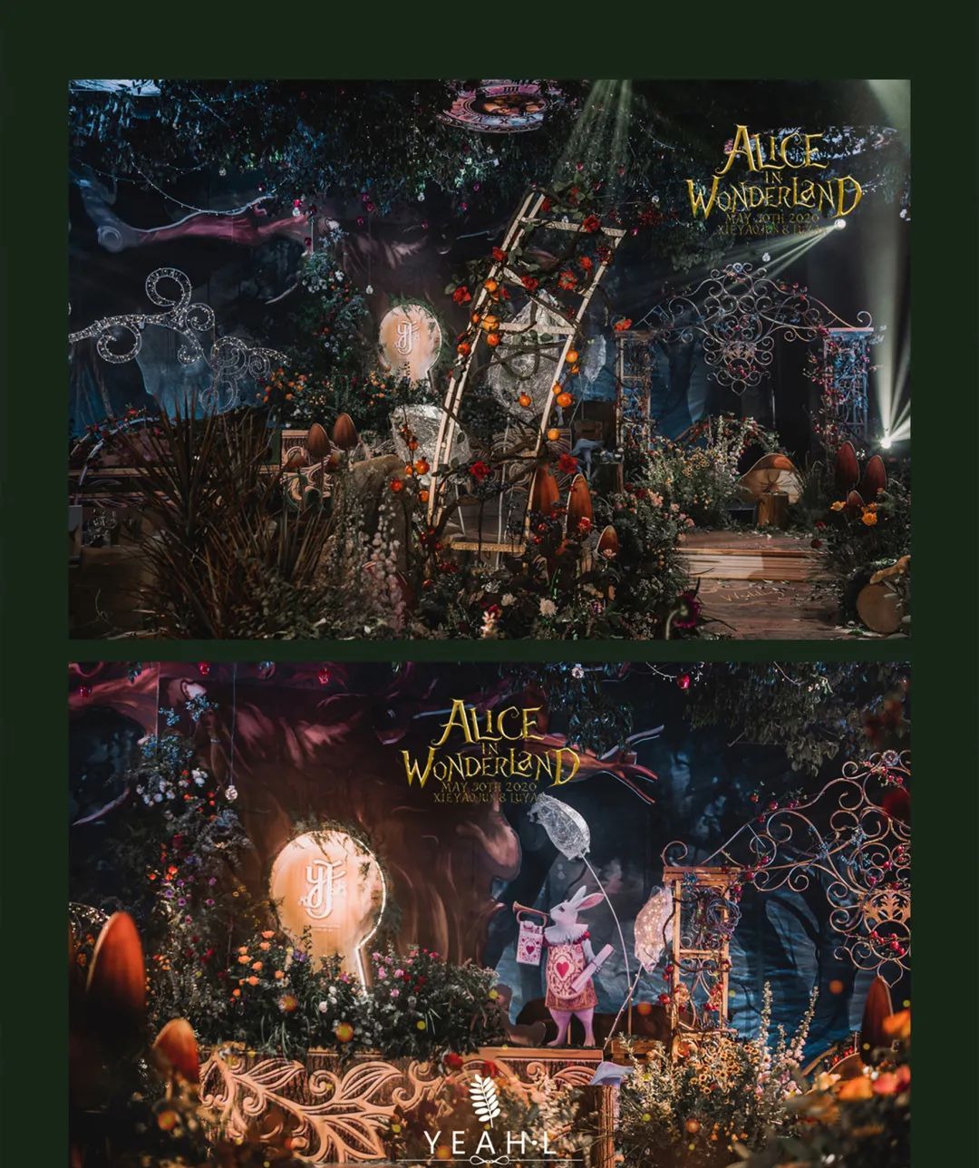 爱丽丝梦游仙境的奇幻婚礼，充满魔法的奇妙现场