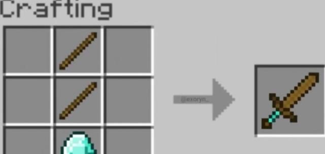 绿宝石也可以用来合成剑,合成过程也与正常当中钻石剑合成一样,两颗绿