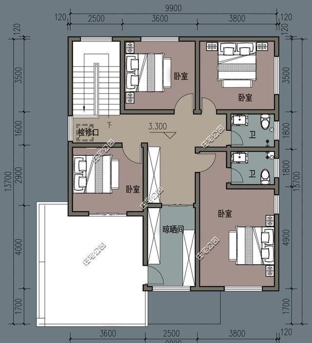 关注本号,1300套农村自建房图纸在等你.