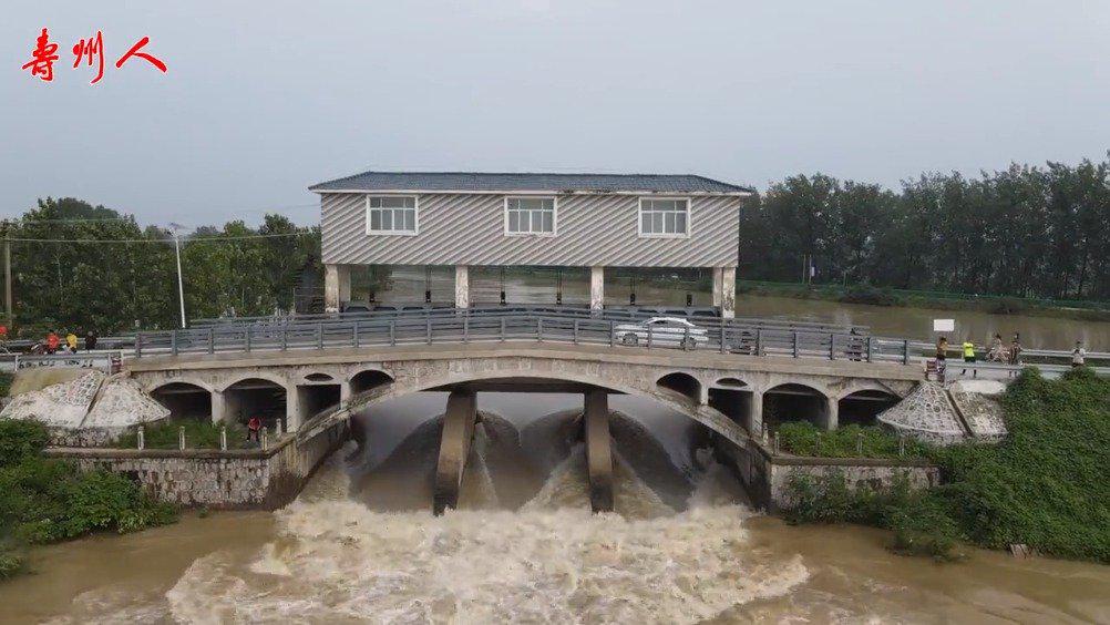 零距离感受寿县迎河泄水闸,开闸泄洪!