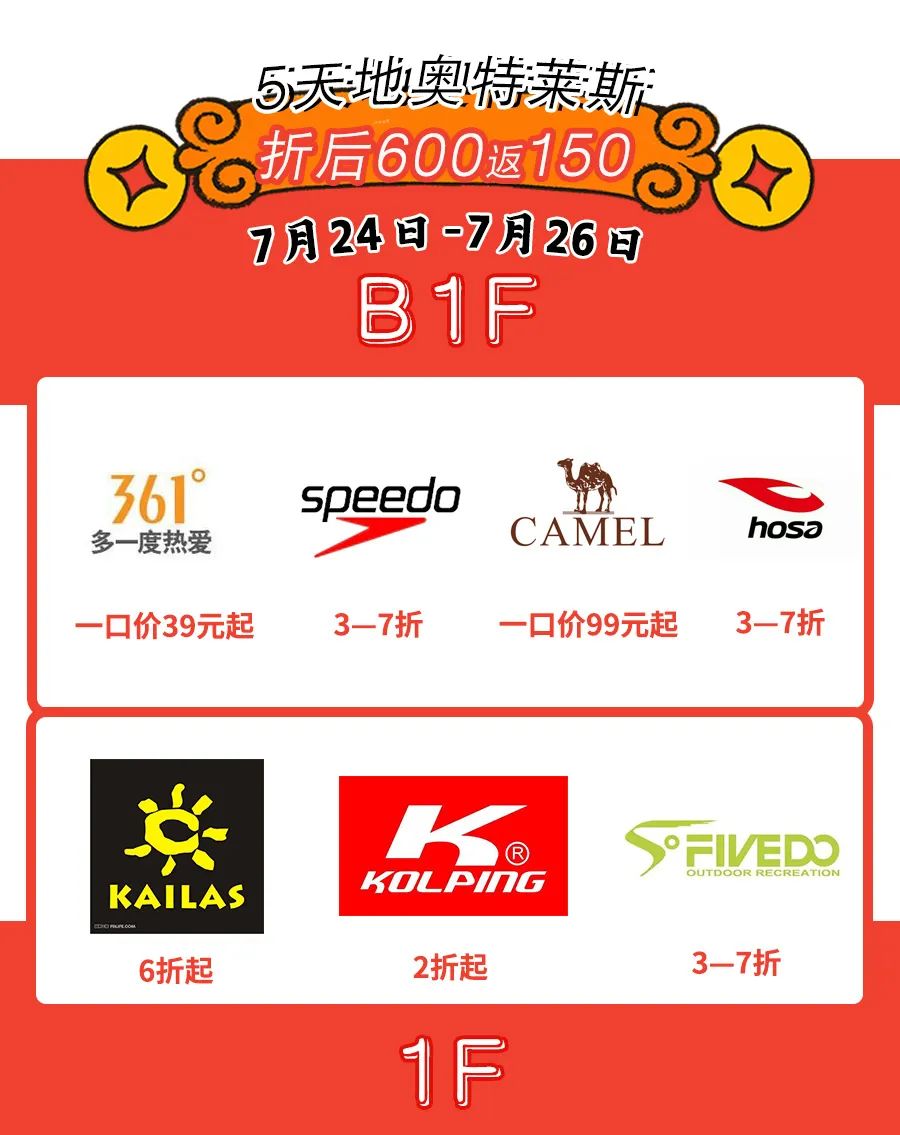 品牌参与返券专柜超多满600元返150元(电子礼券)在丹尼斯4&5天地还能