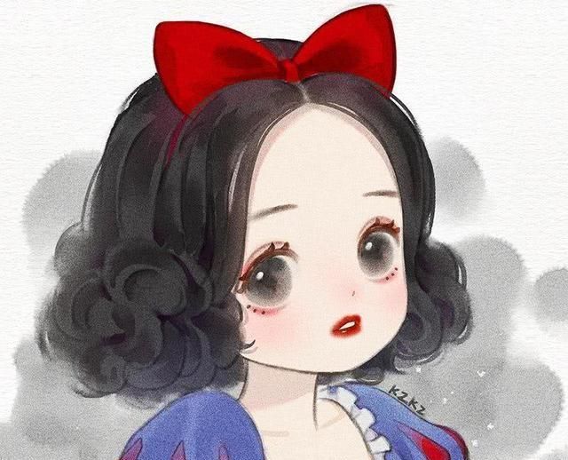 日语"大眼萝莉"插图,可爱的q版迪士尼公主,独家闺蜜头像