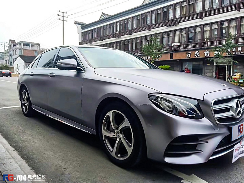 奔驰e300颜色大全图片,奔驰e300l车身颜色大全 奔驰e300车身改色电光碳灰 rg瑞集改色膜浙江宁波加盟