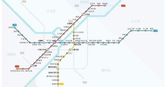 宁波市地铁远期或形成八条运营线路,在建线路三条,拟建线路四条