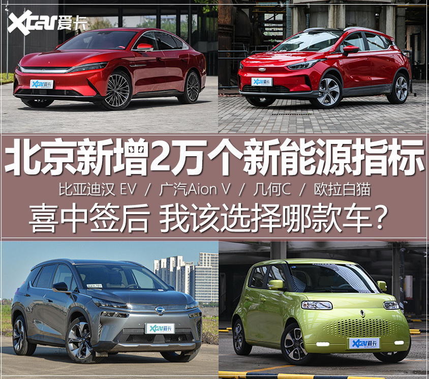 新增2万新能源指标后 我该选择哪款车