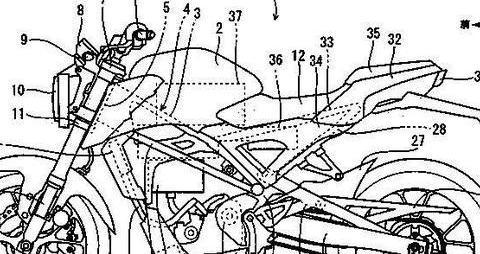 对电动摩托车兴趣高昂本田CB125R电动版本专利曝光