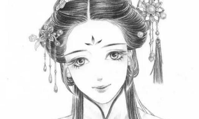 心理测试:喜欢下面哪个美女素描画,测你身边最深爱你的人是谁?