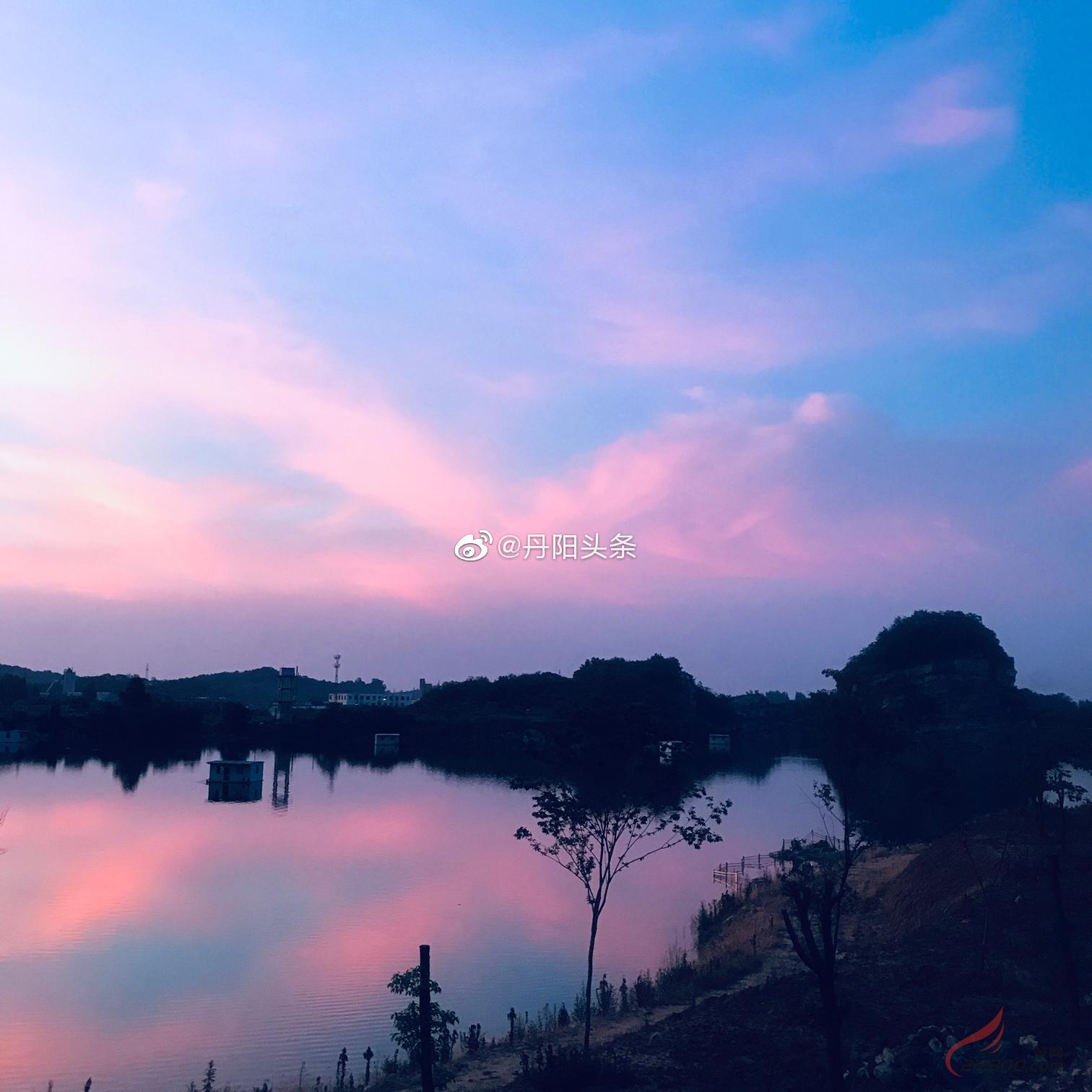 傍晚的丹阳七峰山美景