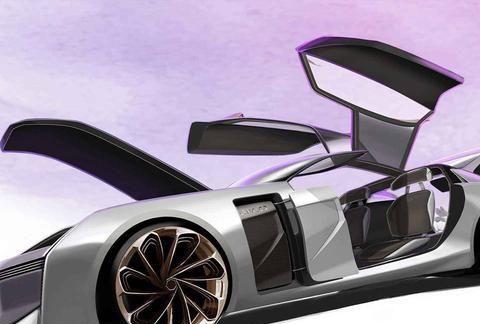 领克首款纯电动概念车亮相 北京车展发布采用蝴蝶门设计