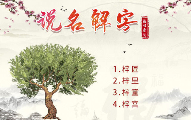 谁说梓有棺材的意思,用来取名字就不好了,