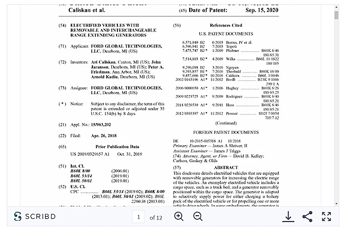 福特正为新能源F-150开发即插即用式增程装置