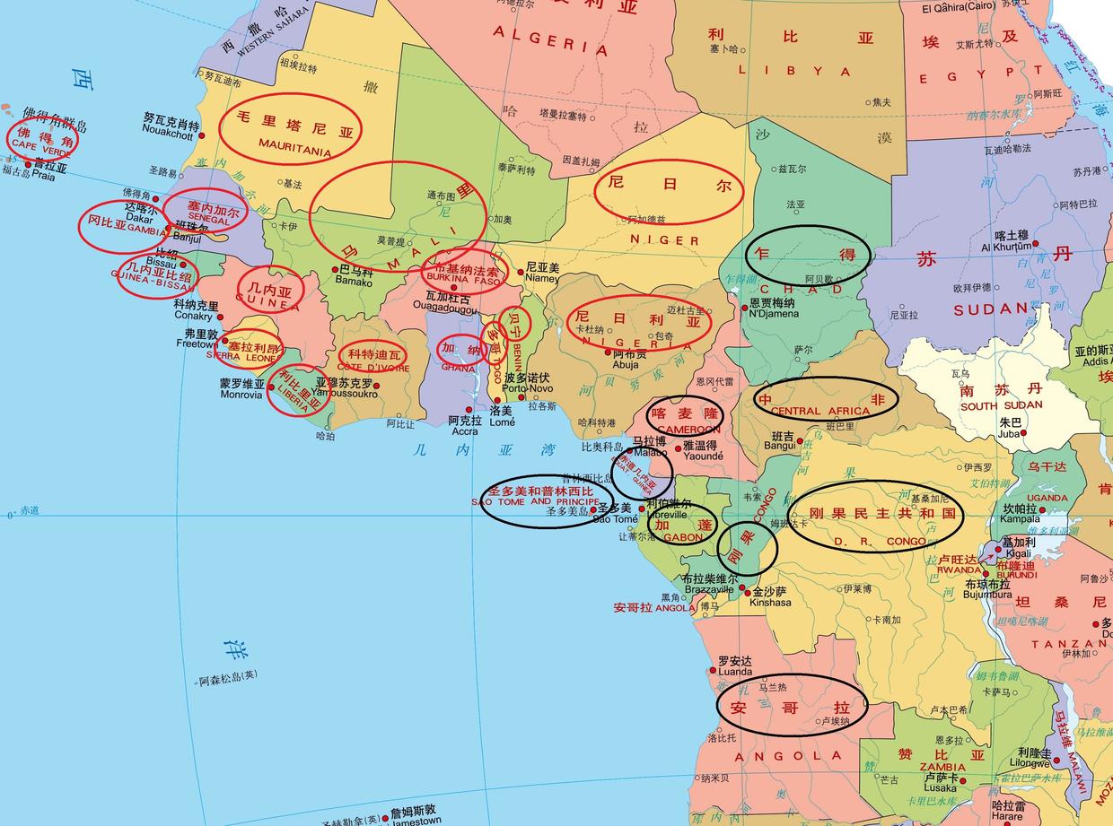非洲地图一全图，非洲地图一高清版下载 - 8264户外8264.com