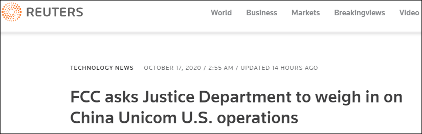 路透社报道截图