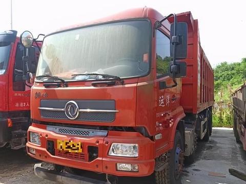 自重不到13吨,标载运输首选,实拍东风天锦8X4二手自卸车