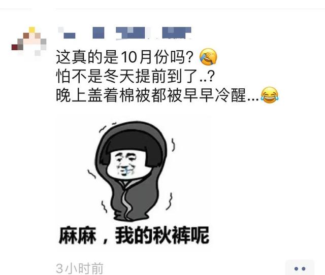 这怕不是一夜入冬?