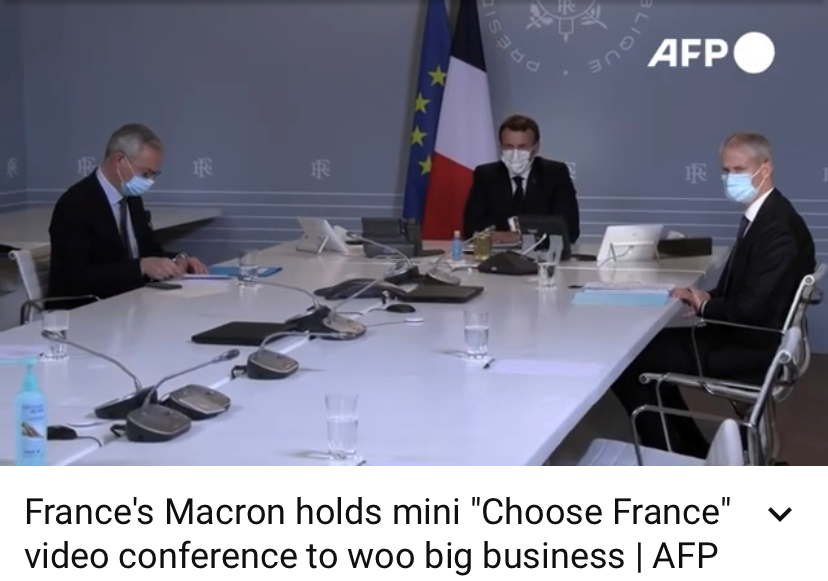 法新社报道：马克龙和跨国企业CEO召开小型“选择法国计划”会议