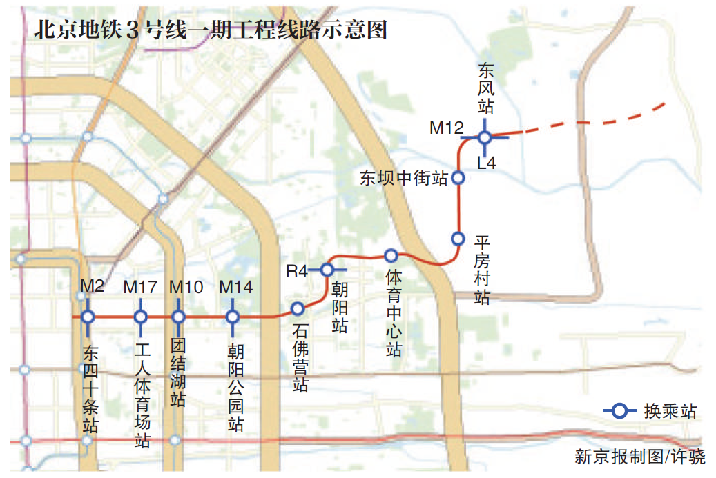 北京地铁3号线开通时间来了(附线路图)