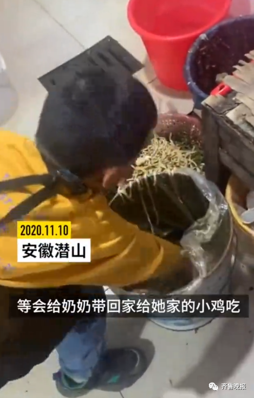 孩子抱怨读书苦妈妈罚孩子泔水桶捡面条 网友吵