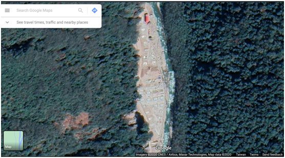 图:谷歌卫星地图显示的庞达村