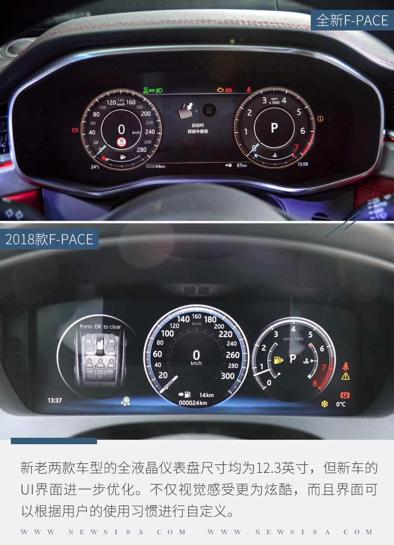中期改款力度很大 捷豹F-PACE新老车型对比