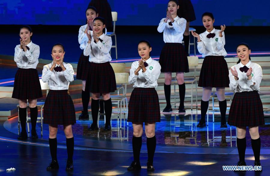 Artists perform during the opening ceremony of the 33rd Golden Rooster Awards in Xiamen, southeast China's Fujian Province, Nov. 25, 2020. (Xinhua/Wei Peiquan)