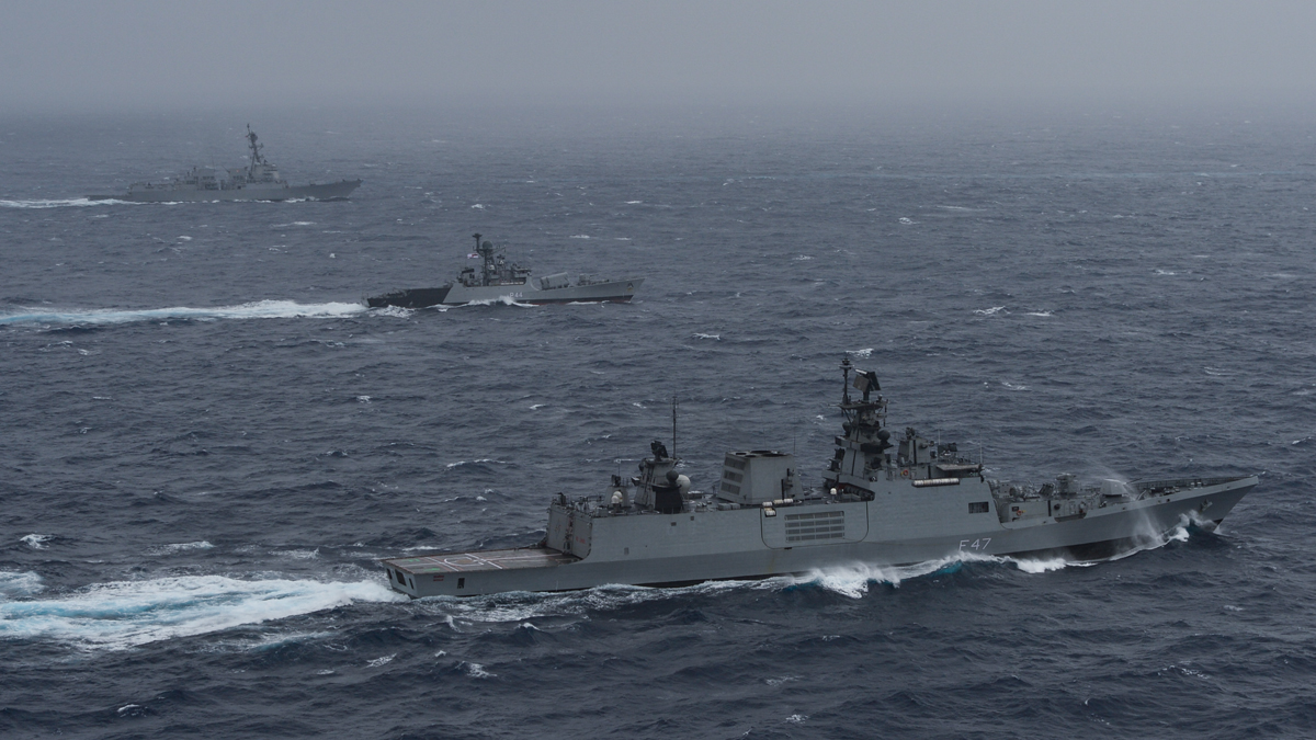 參加聯(lián)演的各國軍艦 圖自美國太平洋艦隊