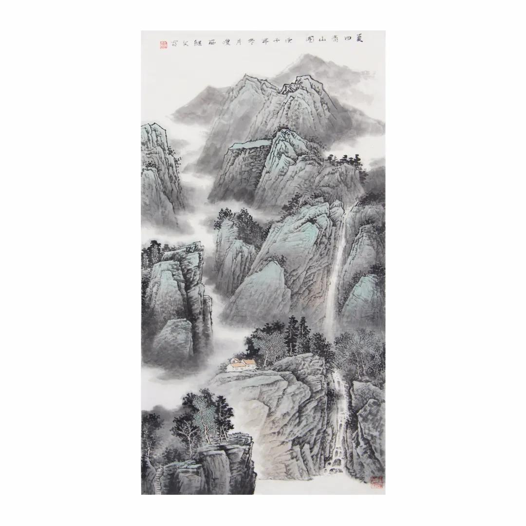 美协画家郝继文精美水墨山水绘制中国大好河山