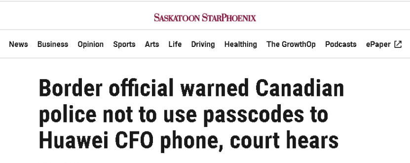 孟晚舟庭审：刻意隐瞒还盗取信息