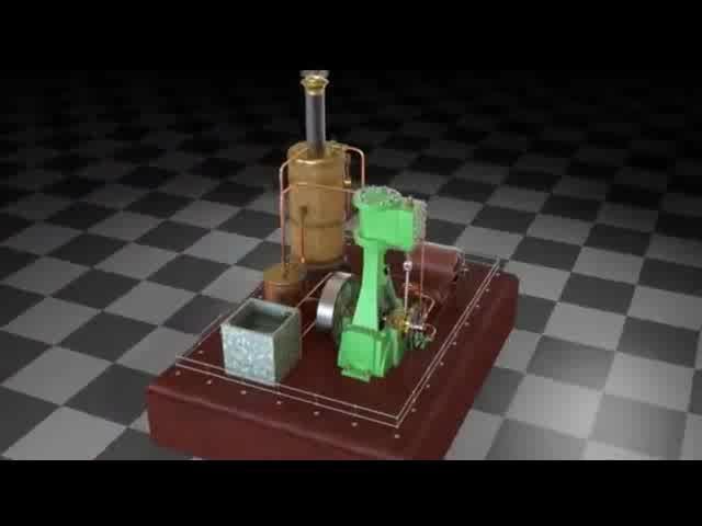 3D动画演示蒸汽机发动机原理_新浪新闻