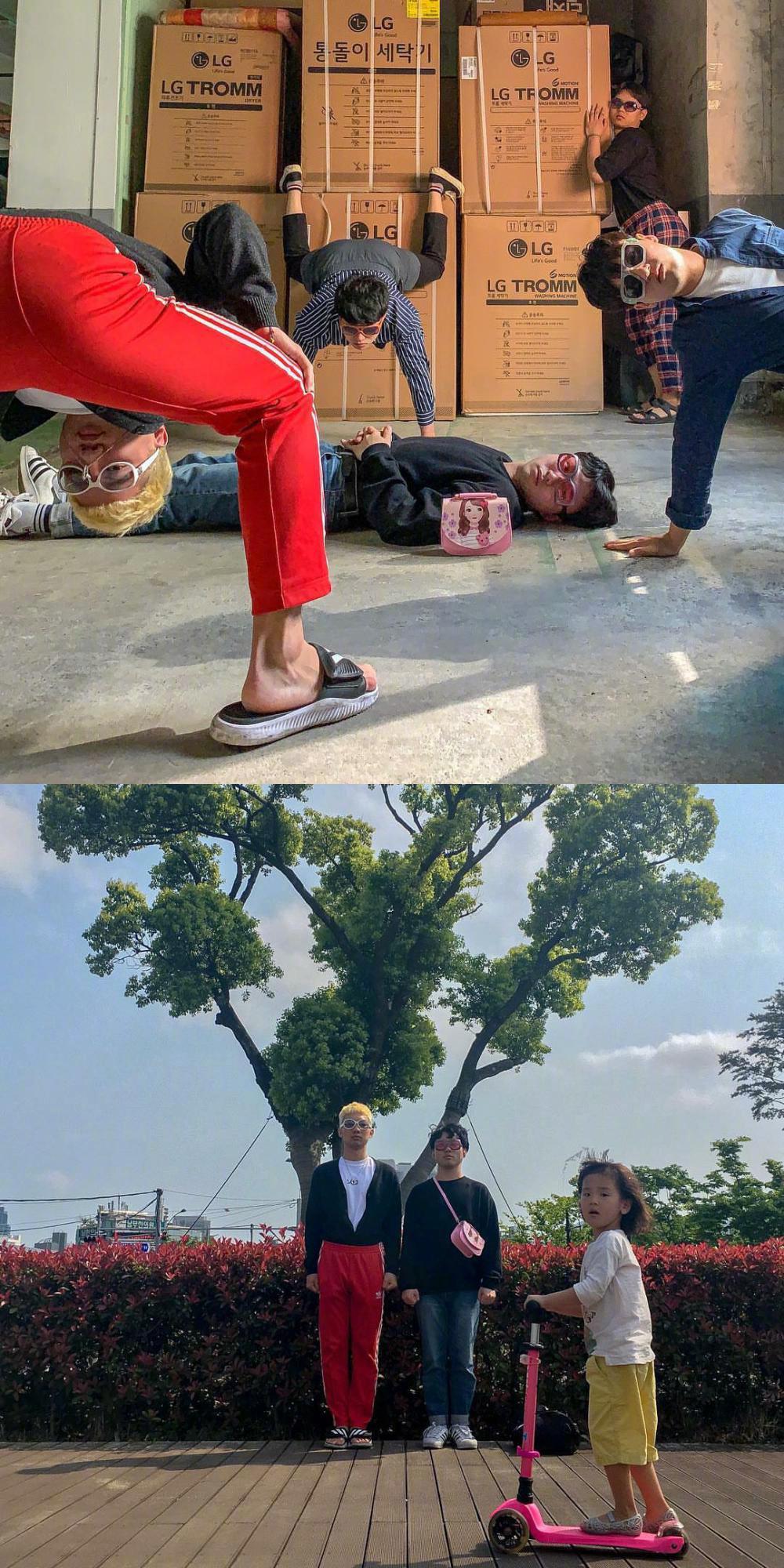 沙雕朋友旅行出游的拍照姿势