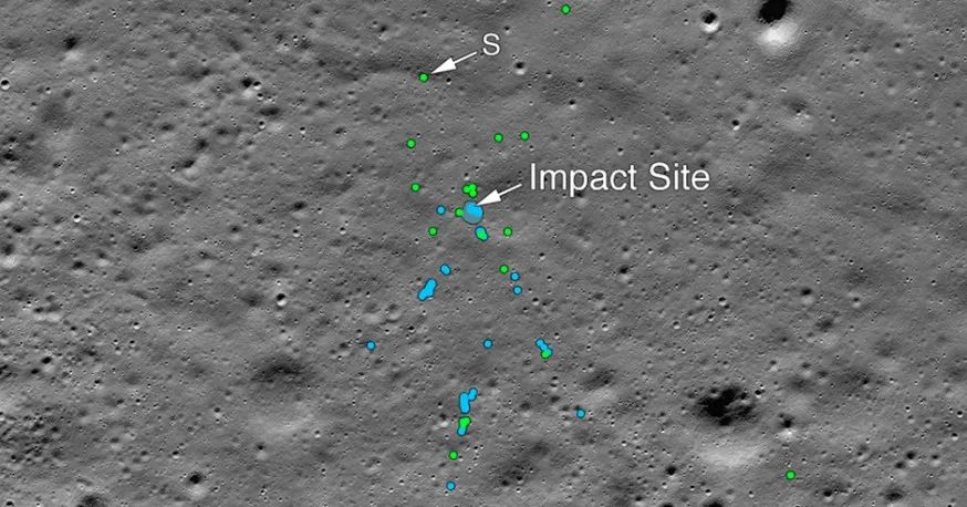 NASA拍摄到的着陆器碎片照片