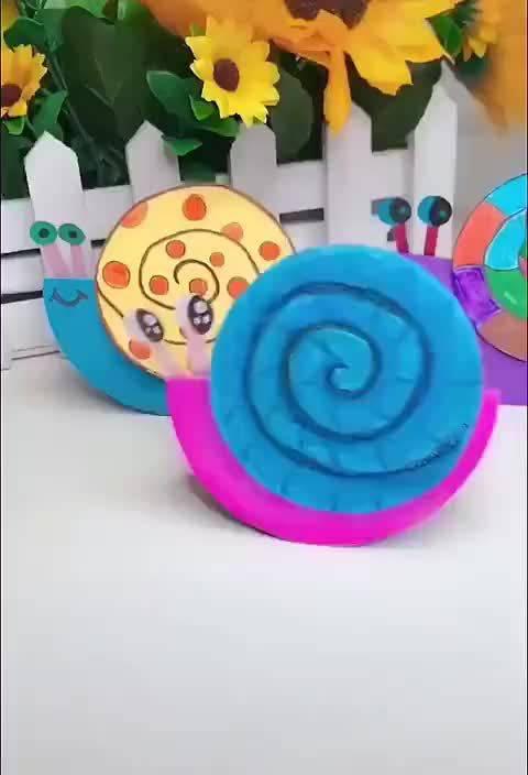 幼儿园手工制作摇摆蜗牛