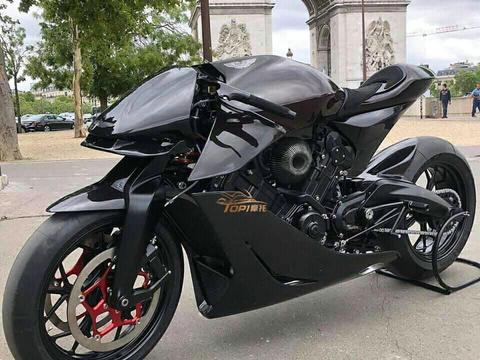 86万的摩托太吸睛！阿斯顿·马丁AMB001 实车法国街头首秀